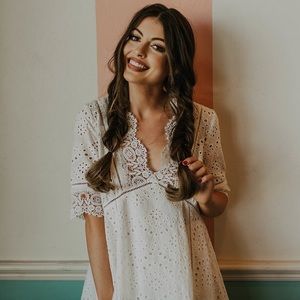 White lace Nightcap Dress